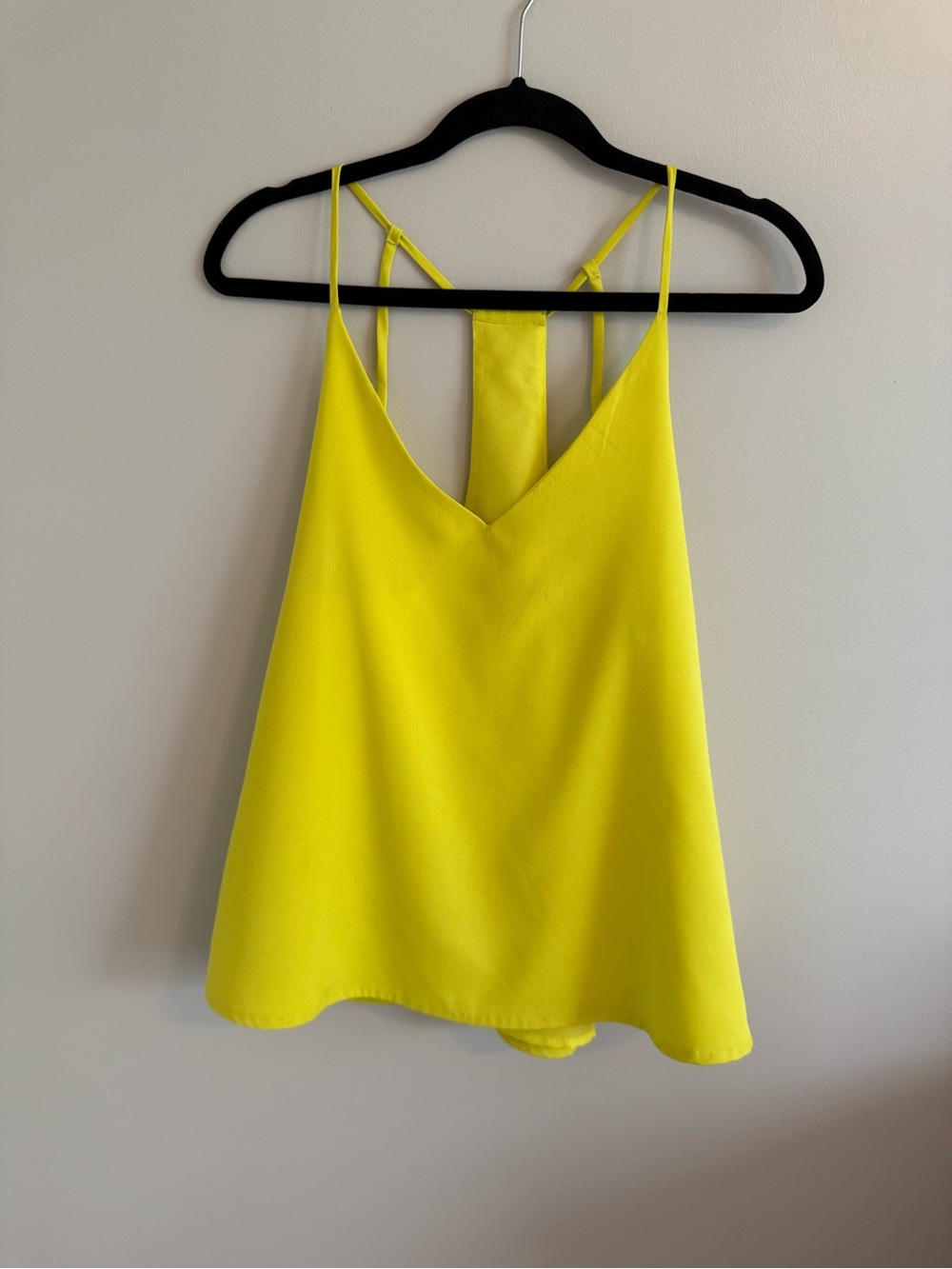 Banana Republic Neon Yellow V-Neck Spaghetti Strap Camisole